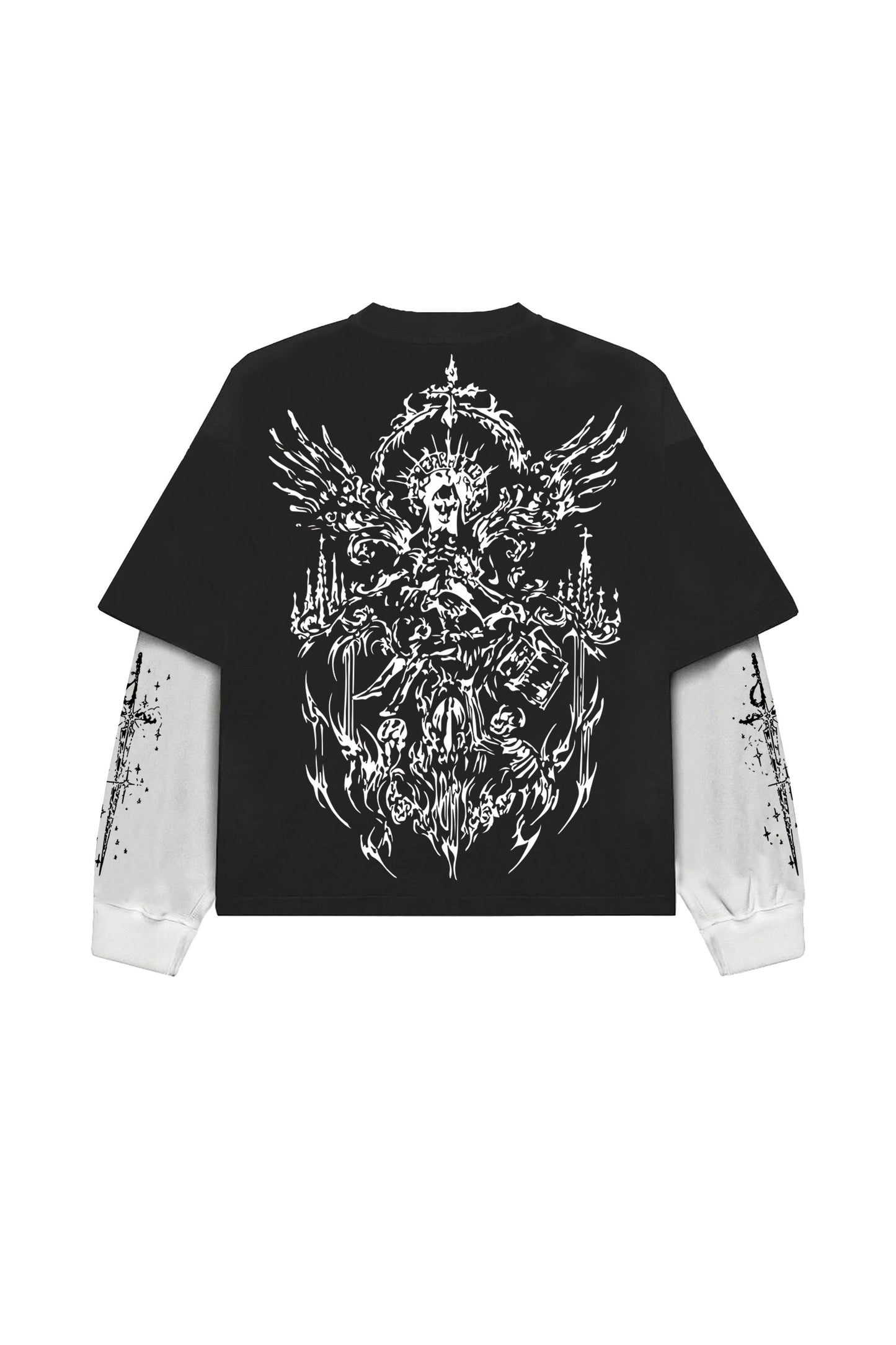 Sanctum Of Ashes B&W LS Oversized Tee