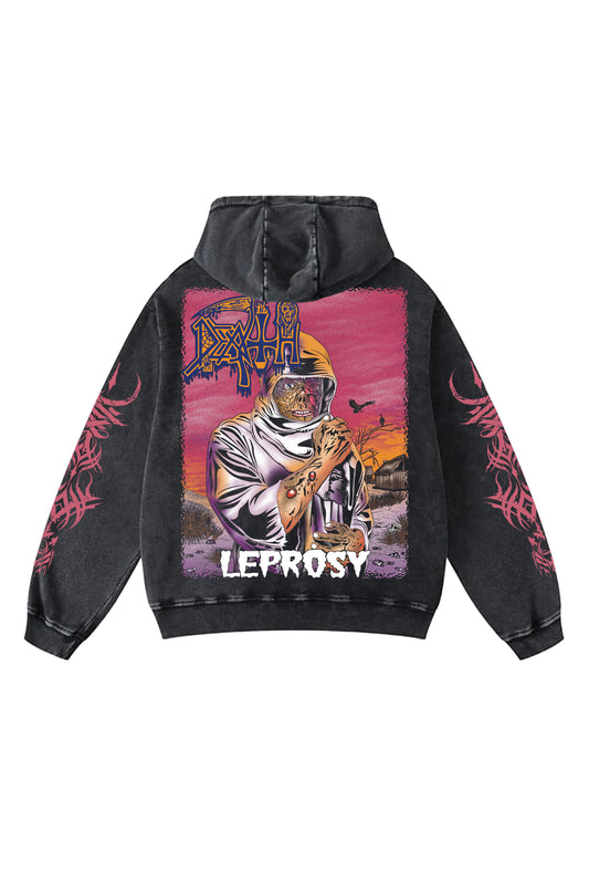 Leprosy Designed Oversized Hoodie