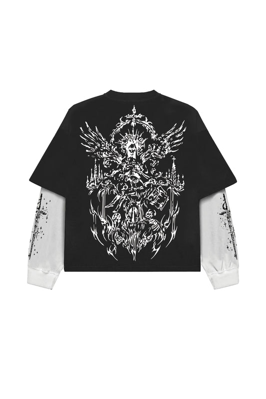Sanctum Of Ashes B&W LS Oversized Tee